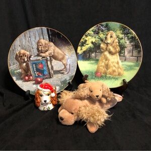 Cocker Spaniel Bundle of Vintage Items